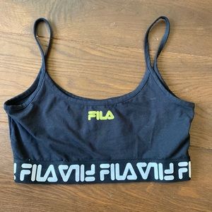 Fila Fuzzy Logo Crop Top